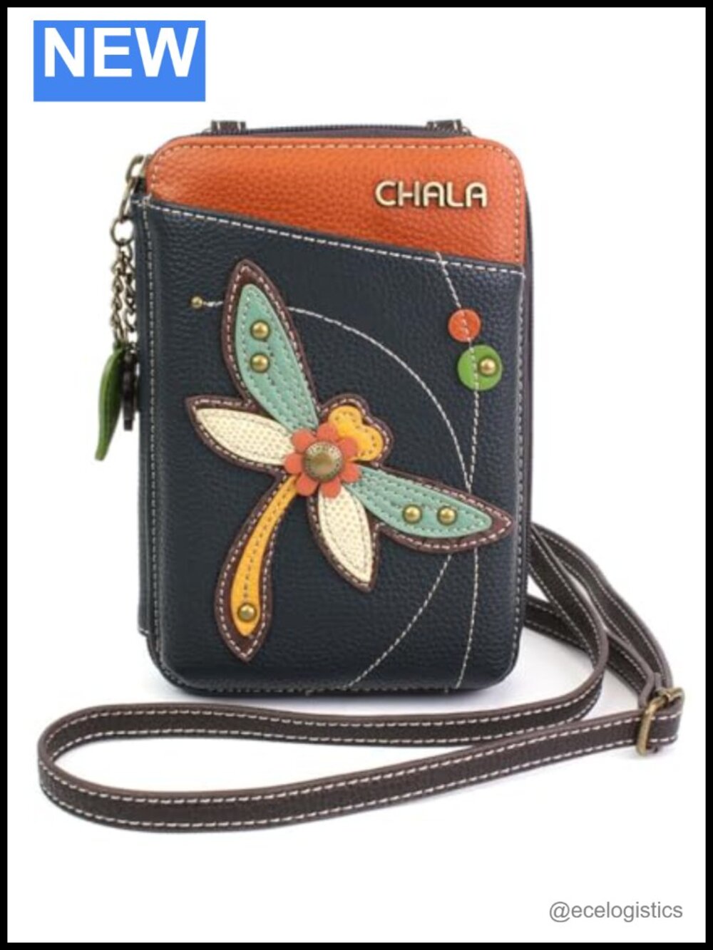 Faux Leather Wallet Crossbody Phone Purse with Adjustable Strap